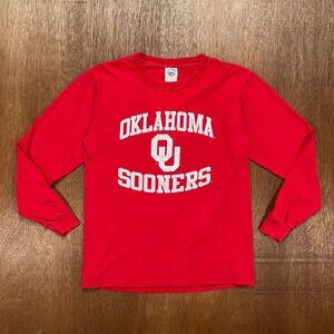 Delta Oklahoma Sooners Long Sleeve Graphic T-Shirt Red Small OU NCAA
